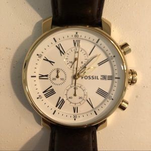 Fossil Rhett Chronograph Brown Leather Watch